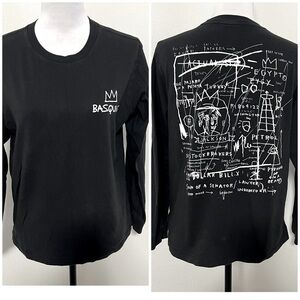 Gap × Jean-Michel Basquiat Men’s XS Black Graphic Longsleeve T-Shirt Casual EUC